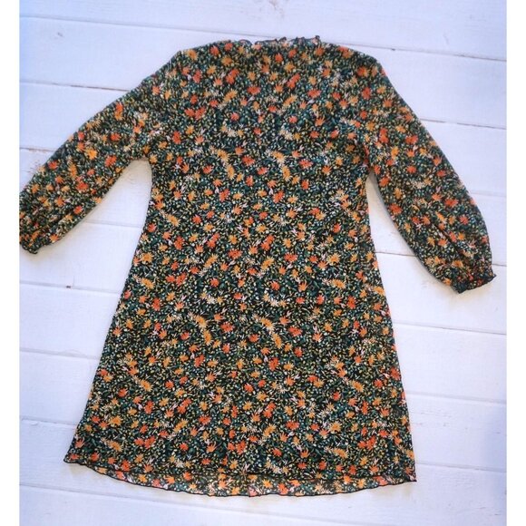 Zara Flowy Floral Mini Dress - Size XS - Picture 5 of 6